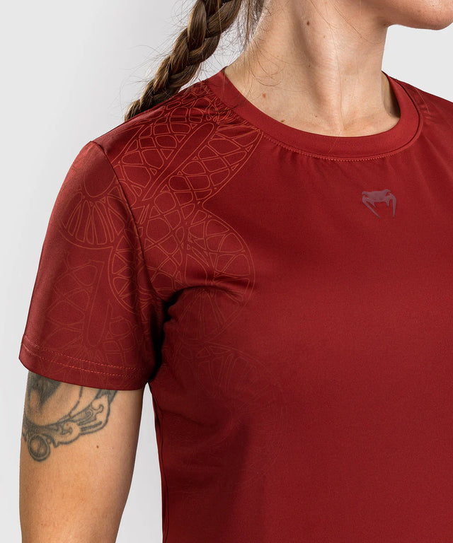 Venum Dámské Dry Tech Trička Serpenti – Burgundy