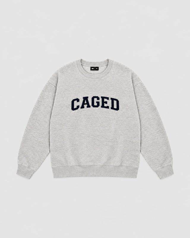 Sweatshirt Caged Varsity – Cinzento Mescla