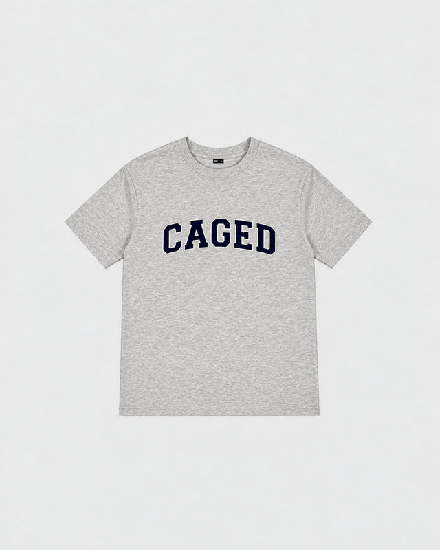 Caged Tričko Varsity – Šedý melange