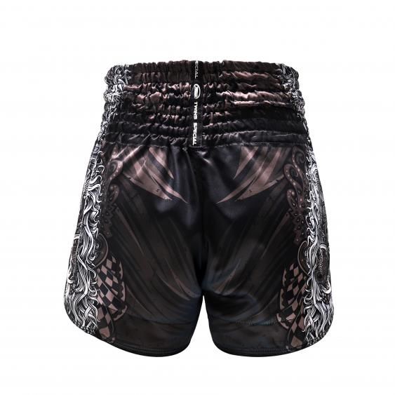 Twins Muay Thai-shorts TTBL Rangda – Svart/Grå