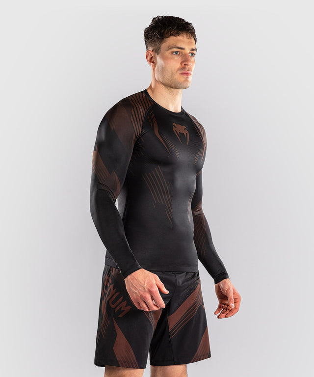 Venum Rashguard No-Gi 6.0 Långärmad – Svart/Brun