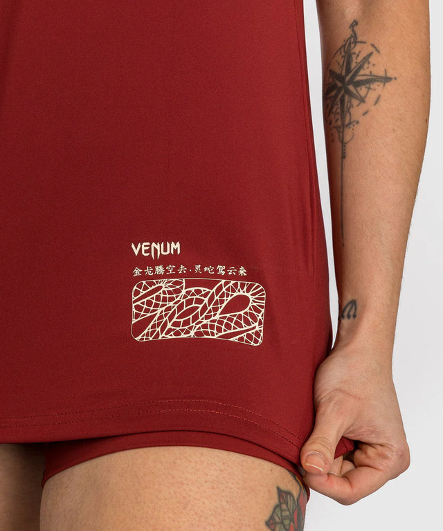 Venum Dámské Dry Tech Trička Serpenti – Burgundy