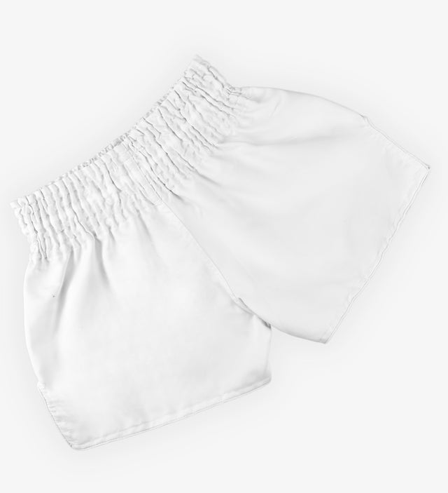 Caged Muay-Thai-Shorts Classic – Weiß/Schwarz