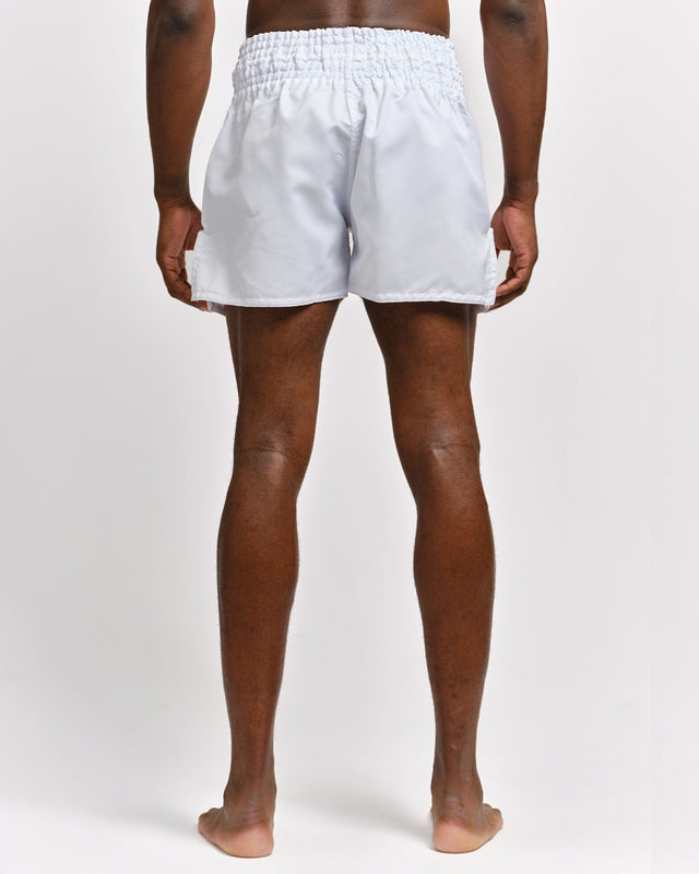 Caged Muay-Thai-Shorts Classic – Weiß/Schwarz