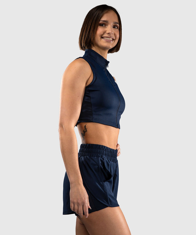 Venum Crop Top Sculpt Shape Femei - Albastru Marin