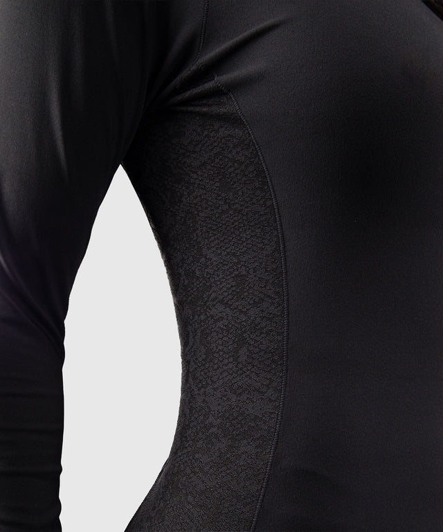 Venum Rashguard Viper Lange Mouwen Dames - Zwart