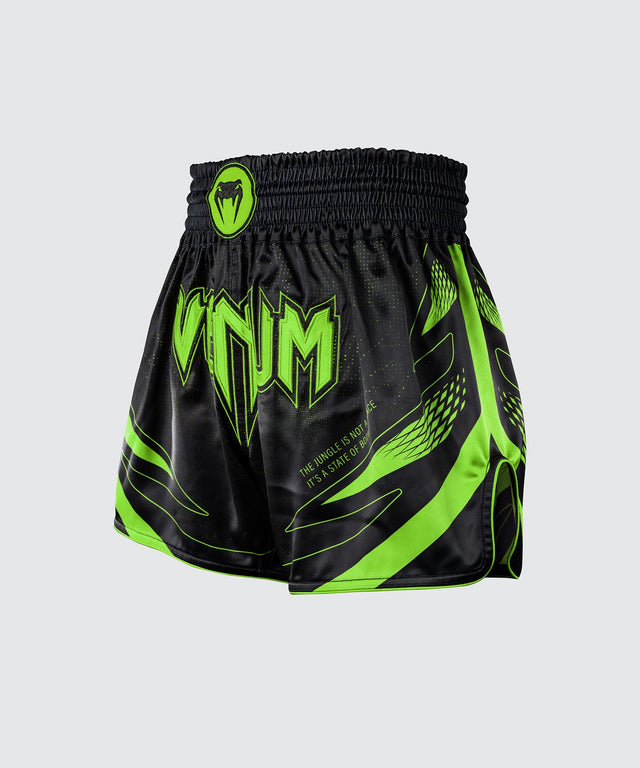 Calções de Muay Thai Venum Amazonia Reborn – Preto/Verde