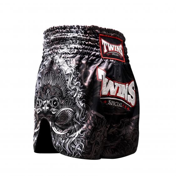 Twins Muay Thai-shorts TTBL Rangda – Svart/Grå