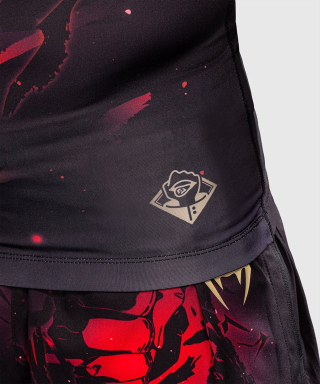 Rashguard Venum x Jujutsu Kaisen Itadori Maniche Lunghe – Nero/Rosso