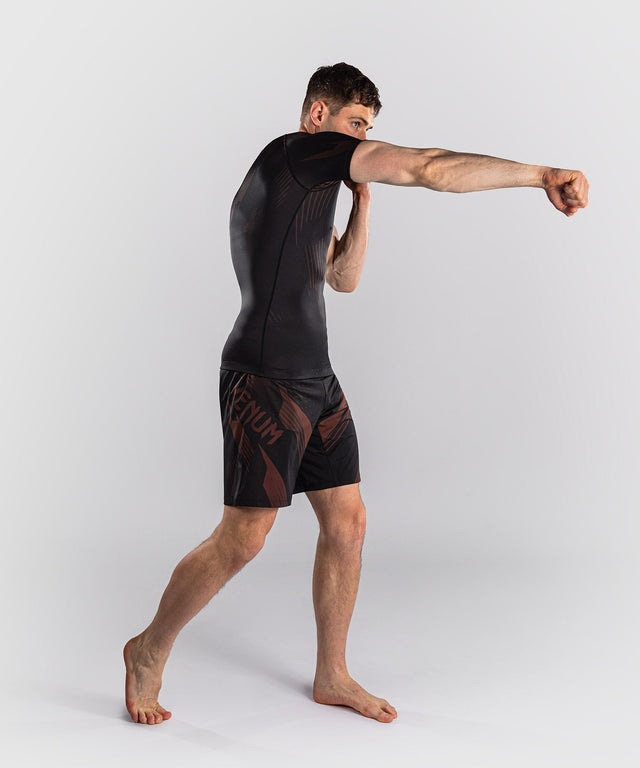 Rashguard Venum No-Gi 6.0 Maniche Corte – Nero/Marrone