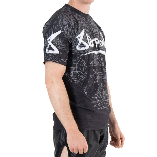 8 WEAPONS T-shirt Hanuman Yant – Preto/Cinzento