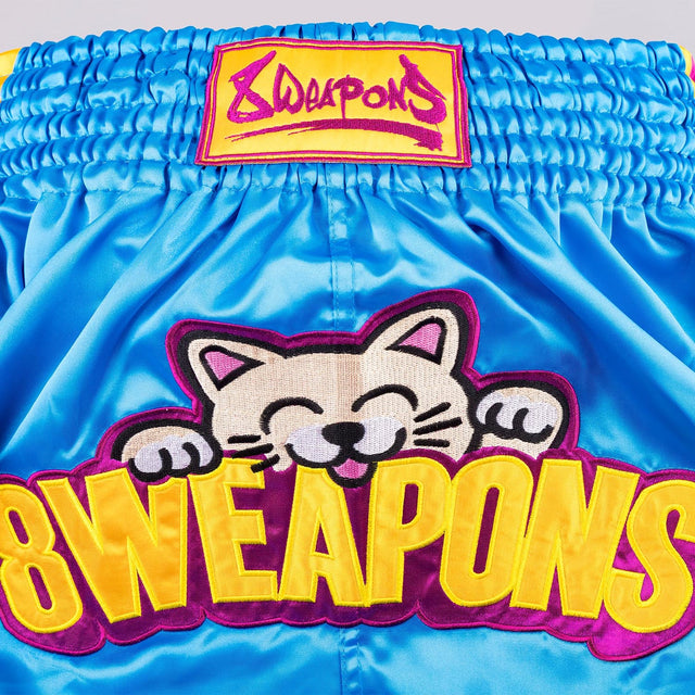 8 WEAPONS Muay Thai shorts Meow Thai – Blå/Lilla