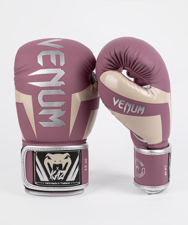 Venum Boxhandschuhe x Kaz – Dunkelorchidee/Silber