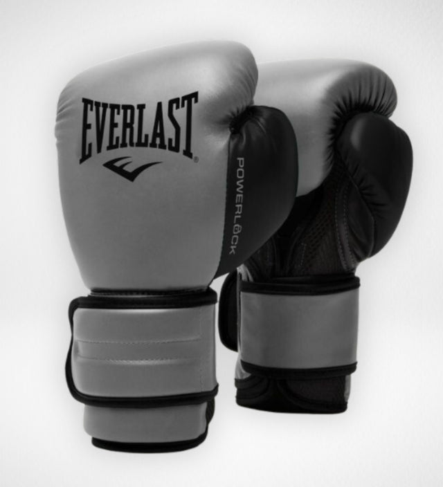 Boxerské rukavice Everlast Powerlock 2R – Šedé/Černé