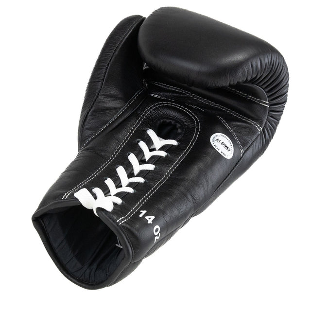 King Pro Boxing Bokshandschoenen XK met vetersluiting - Zwart/Wit