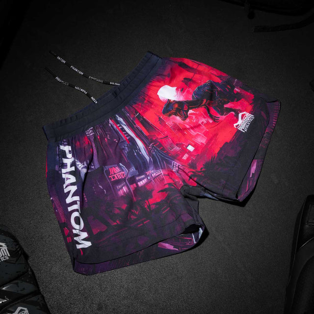 Phantom Athletics MMA-shorts FUSION-R Cyber-X – Lilla/Blå