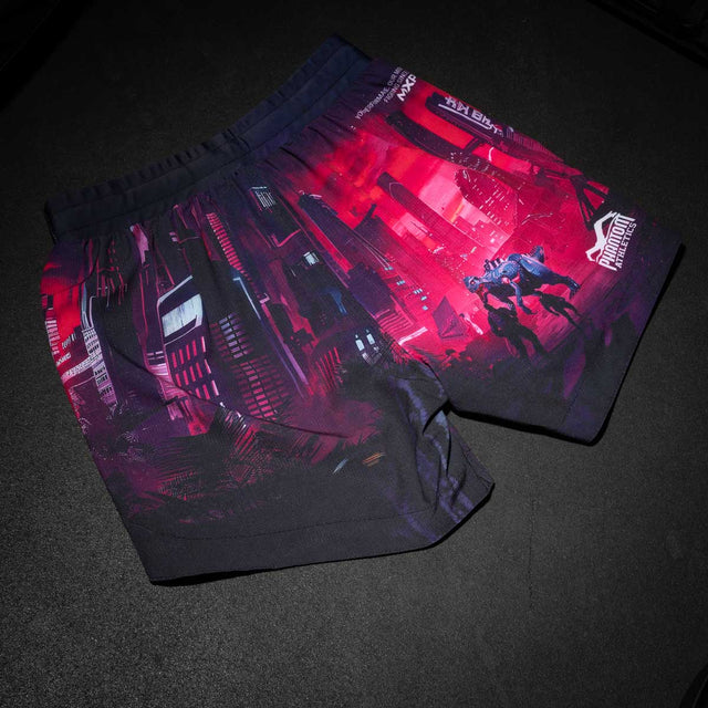 Phantom Athletics MMA-shorts FUSION-R Cyber-X – Lilla/Blå
