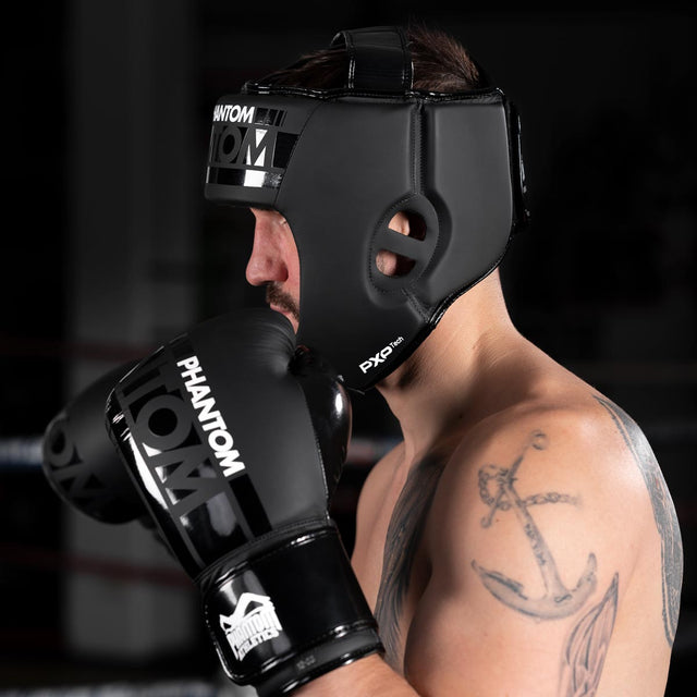 Casco de boxeo Phantom Athletics Apex Open Face – Negro
