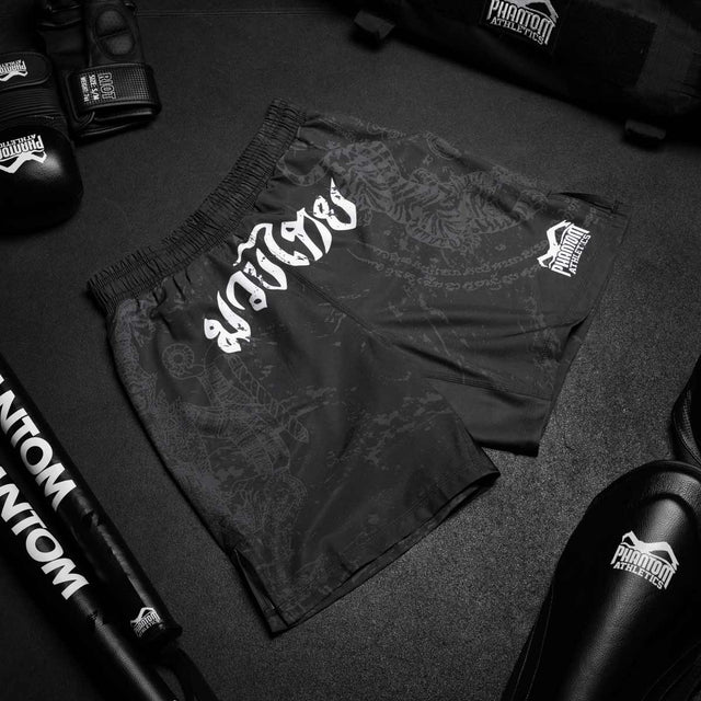 Shorts de Muay Thai Phantom Athletics EVO – Noir/Gris