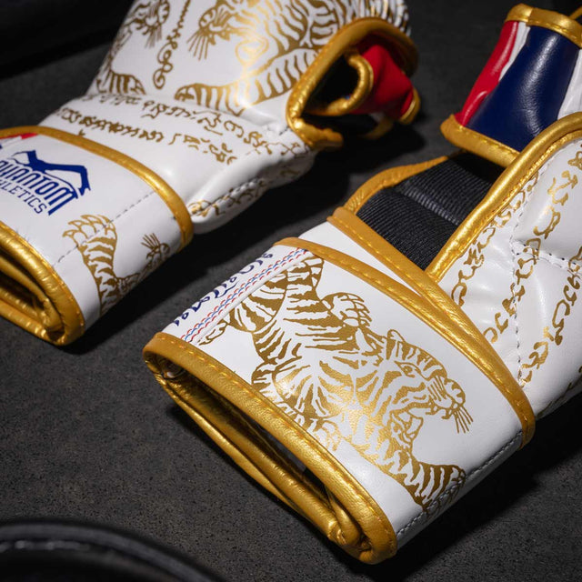 Gants de sparring MMA Phantom Athletics Muay Thai – Blanc/Or