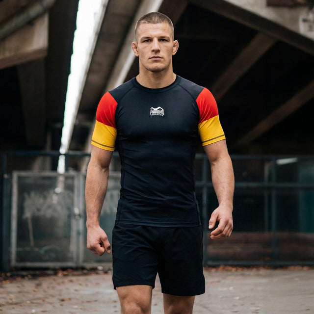 Phantom Athletics Rashguard Germany Korte ærmer - Sort/Rød/Guld