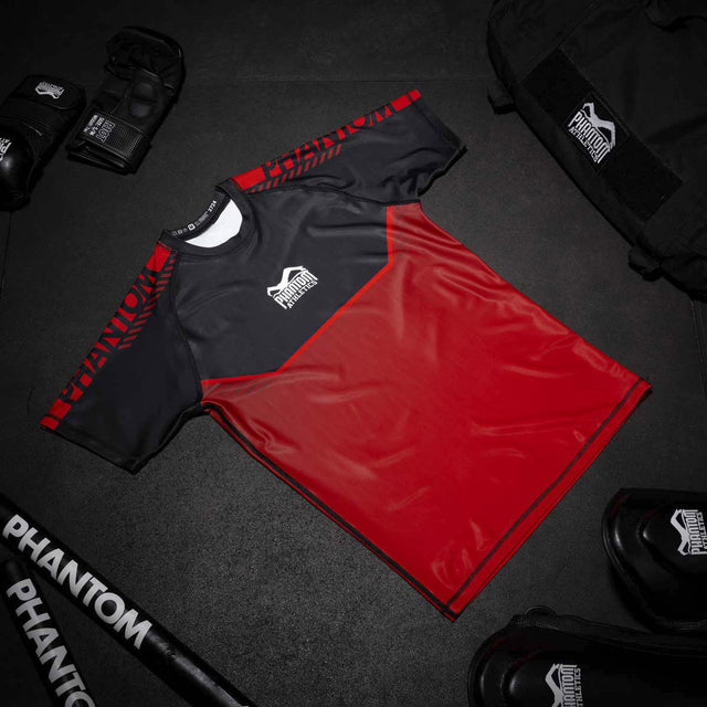 Phantom Athletics Rashguard EVO Apex Short Sleeves - Red