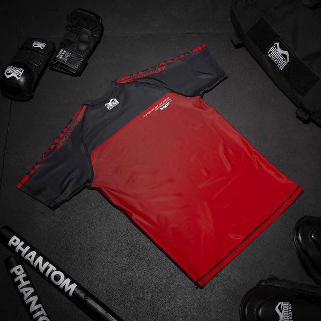 Phantom Athletics Rashguard EVO Apex Short Sleeves - Red