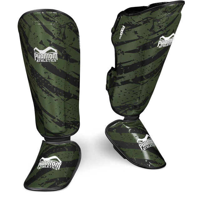 Phantom Athletics Benskydd Camo Tiger – Armögrön