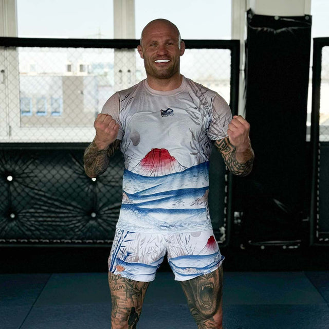 Phantom Athletics Træningsshirt EVO Japan - Beige/Blå/Rød