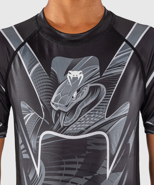 Venum Rashguard Crimson Viper 2.0 Korte Ærmer Børn - Sort/Grå