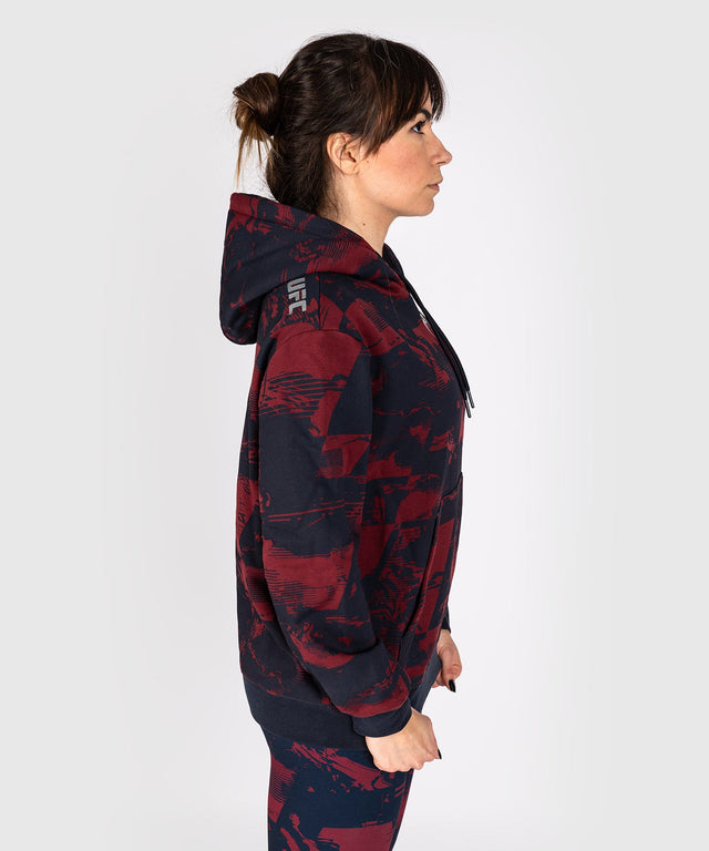 Felpa con cappuccio Venum UFC Zenith da donna – Blu navy/Bordeaux/Argento