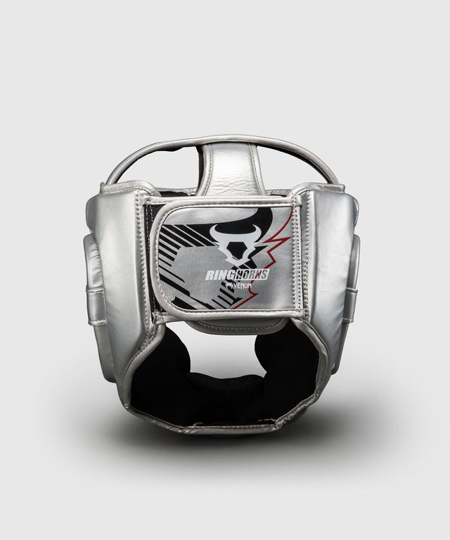 Ringhorns Charger Head guard Silver/Black – rear view
