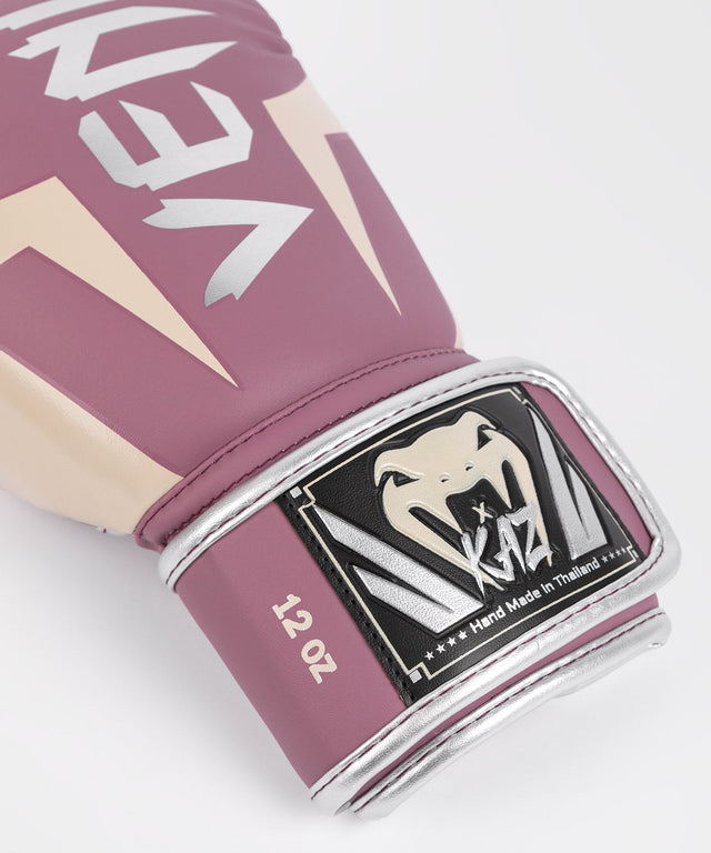 Venum Boxhandschuhe x Kaz – Dunkelorchidee/Silber