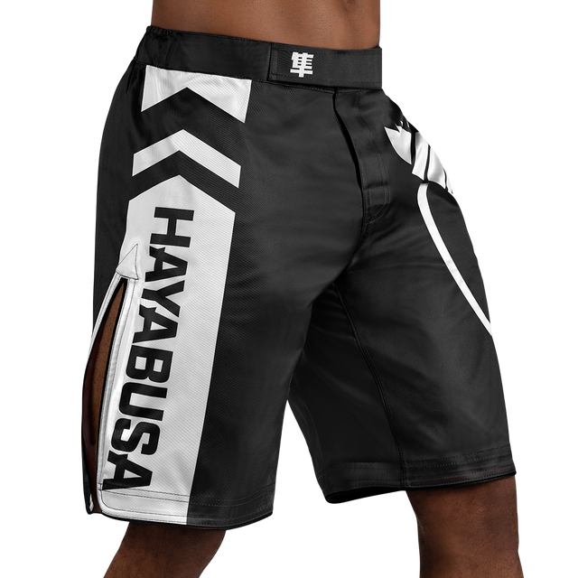 Hayabusa MMA-shorts Icon Lang - Sort/Hvid