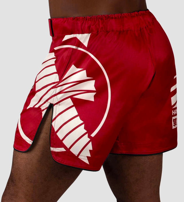 Pantalones de MMA Hayabusa Icon – Rojo/Blanco
