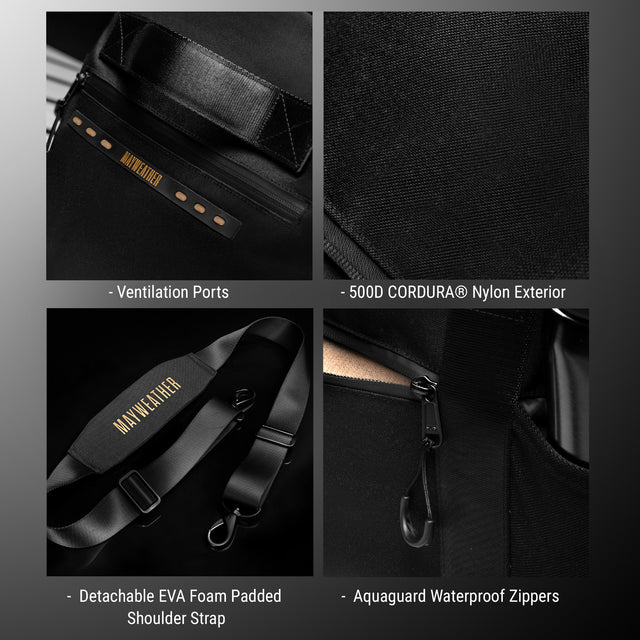 Bolsa de deporte Hayabusa x Mayweather Airstream – Negro/Oro