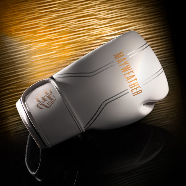 Hayabusa x Mayweather Boksehandsker Contender - Hvid/Guld