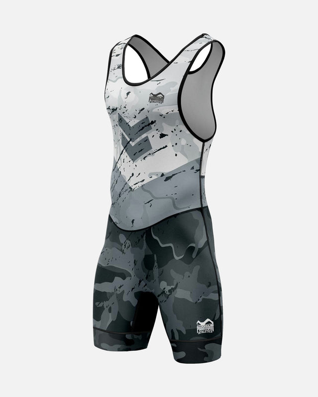 Débardeur de lutte Phantom Athletics Delta – Blanc/Gris/Noir