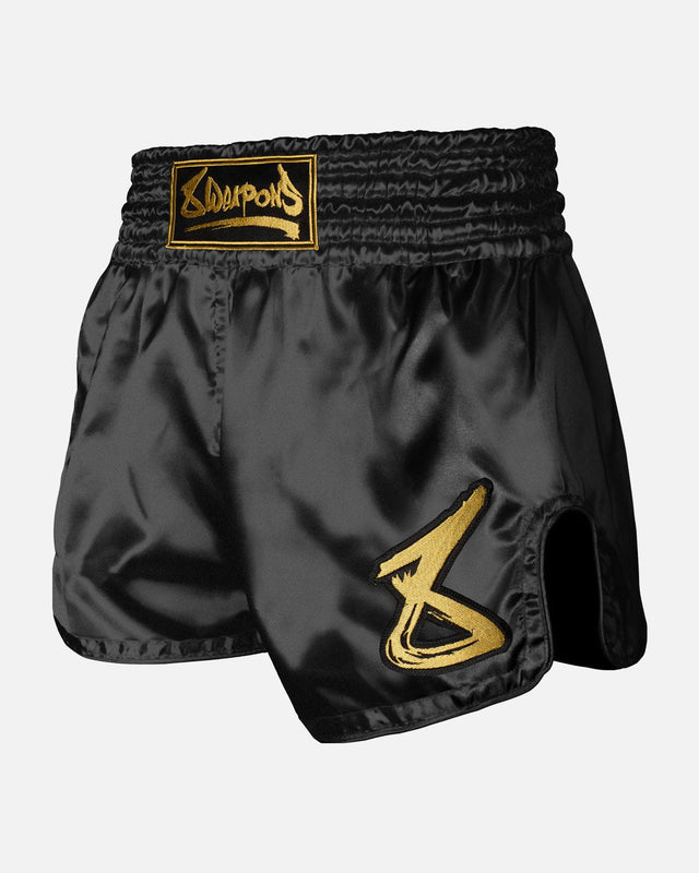 8 WEAPONS Muay Thai Shorts Strike - Schwarz/Gold