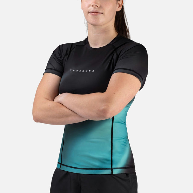 Hayabusa Rashguard Apex Nova Korta Ärmar Dam - Petrol
