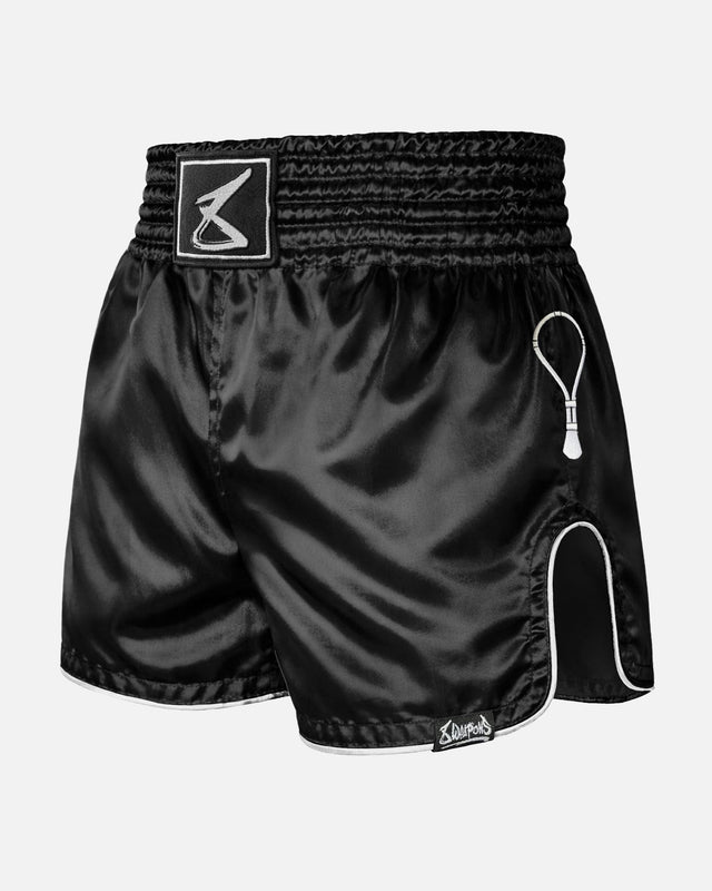 8 WEAPONS Muay Thai shorts Mongkol – Sort/Hvid