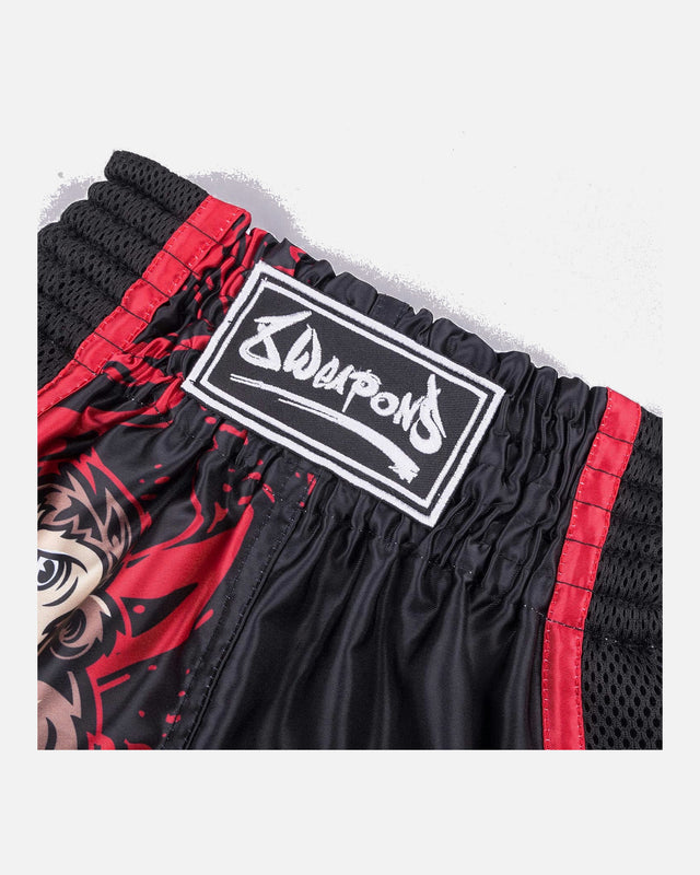 8 WEAPONS Muay-Thai-Shorts Joe – Schwarz/Rot