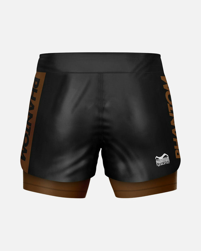 Phantom Athletics Pantaloncini a compressione Fusion-R 2in1 Ranked – Marrone