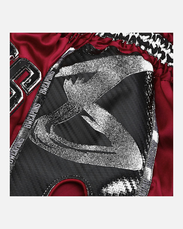 Pantaloncini Muay Thai 8 WEAPONS Carbon – Rosso
