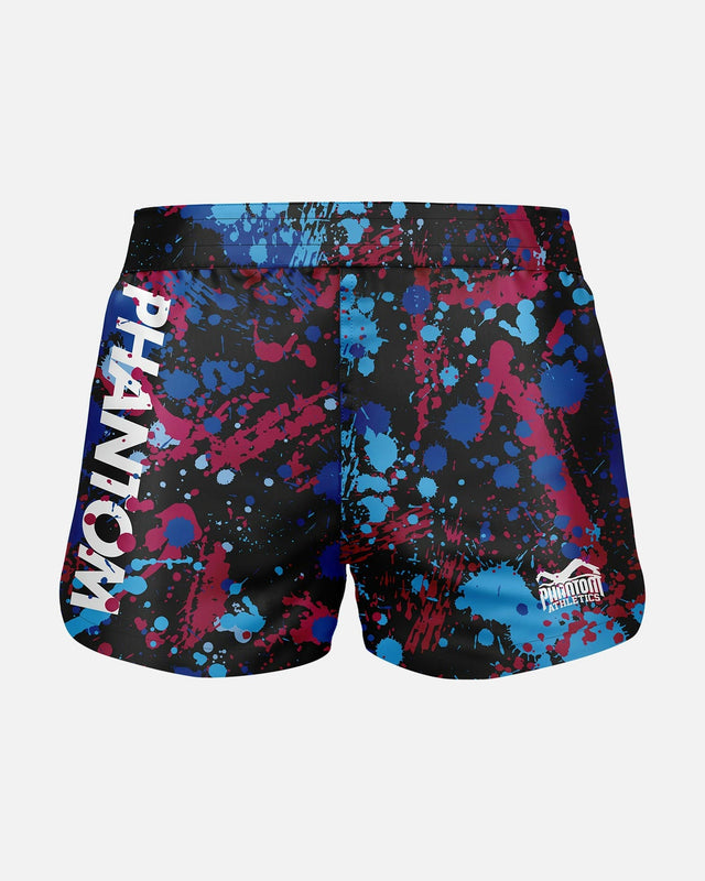 Shorts de MMA Phantom Athletics Fusion Splatter – Bleu
