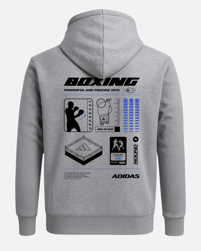 Hoodie Adidas Boxing Graphic Line – Gri