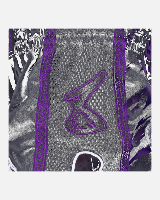 Spodenki Muay Thai 8 WEAPONS Beastial Panther – Czarne/Fioletowe
