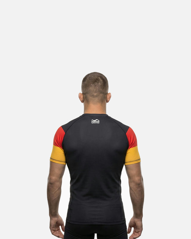 Phantom Athletics Rashguard Germany Korte ærmer - Sort/Rød/Guld