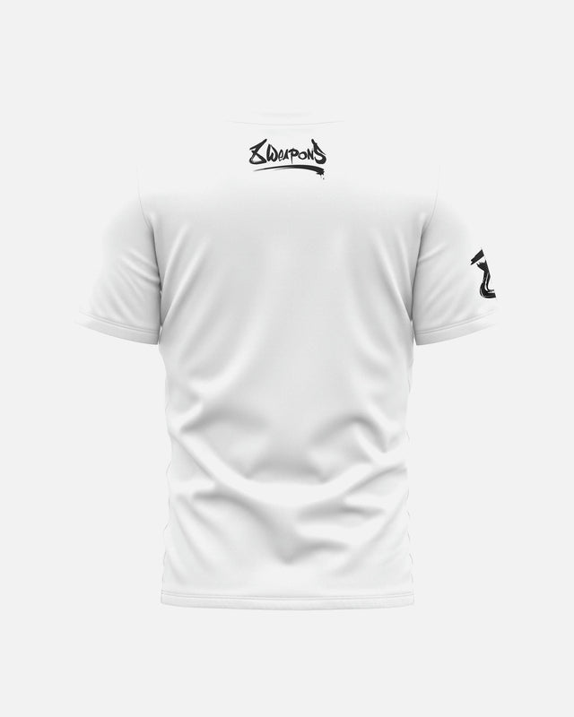 8 WEAPONS T-shirt Sak Yant Tigers – Hvid