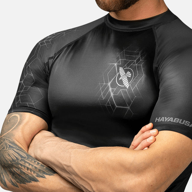Hayabusa Rashguard Geo Krátký rukáv – Šedý